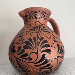 Terra-Cotta Set Pitcher And Cups 