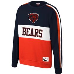 Men's Mitchell & Ness Navy Chicago Bears Leading Scorer Fleece Crew Sweatshirt