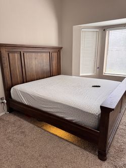 Ashley King Size Bed with Full Adjustable Base with Massager
