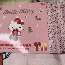 Hello Kitty Christmas Shower Curtain Brand  New 