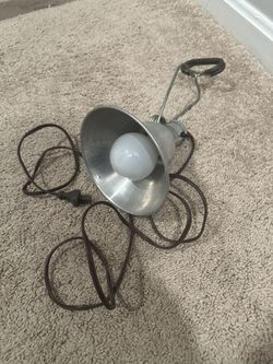 Antique Metal Clamp Light with Bulb