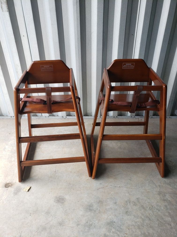 2 Winco Commercial High Chairs