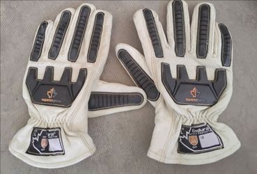 Leather gloves with knuckles size M/L