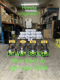 New Dewalt 3300psi Pressure Washers At $349 Light Used Ones At $299