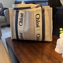 Authentic Chloe Canvas Tote