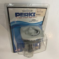 Perko 0932DP1WHT Flush-Mount Non-Locking Latch with Offset Cam Bar and Flexible Polymer Strike for 1-1/8" to 2" Hole - White