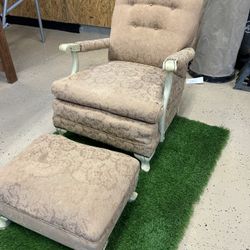 Antique Chair With Stool