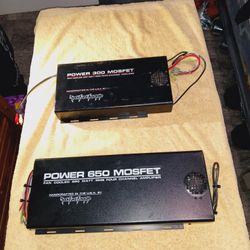 Rockford fosgate power 300 and a power 650 car amps 