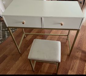 Vanity with chair