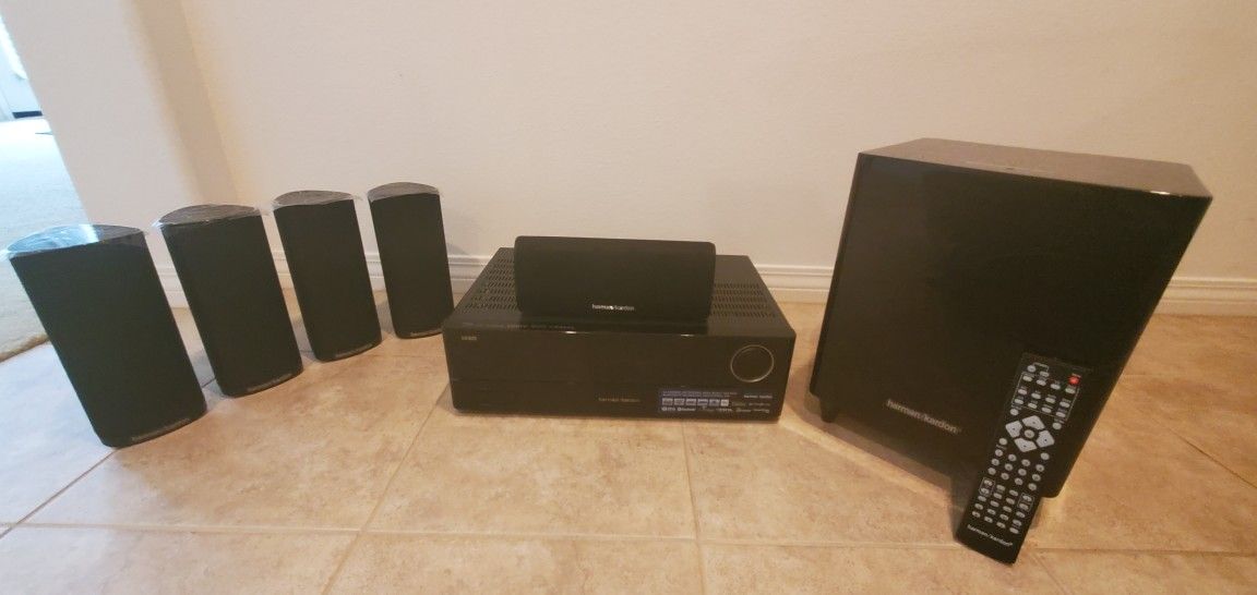 Harman Kardon AVR 1610,5.1 Channel Bluetooth AV Receiver And Home Theater Speaker System