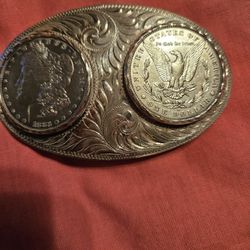 Vintage Silver Belt Buckle