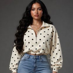 Polka dot top (large)