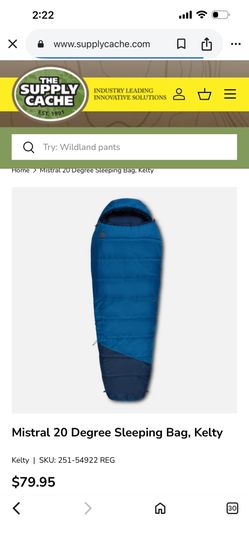 Kelty Mistral Sleeping Bag 20F Long