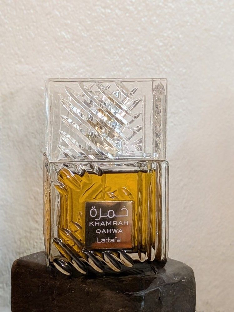 Lattafa Khamrah Qahwa 3.4 oz EDP Parfum Cologne Similar Angels Share 97% Full
