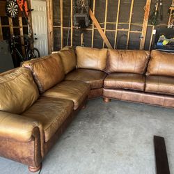 Thomasville Leather Sofa 