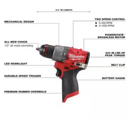 Milwaukee M12 Fuel 1/2” Drill / Driver 