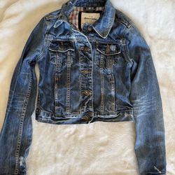 Y2K Abercrombie kids - Denim Blue Jean Crop Jacket