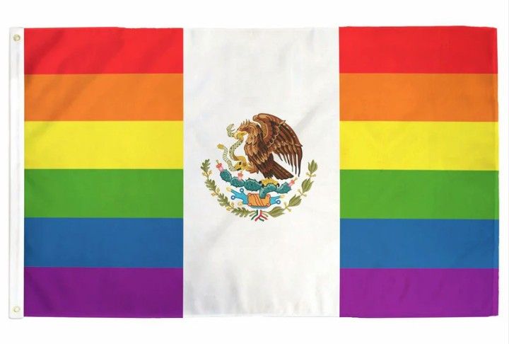Mexico Rainbow Pride Flag $6