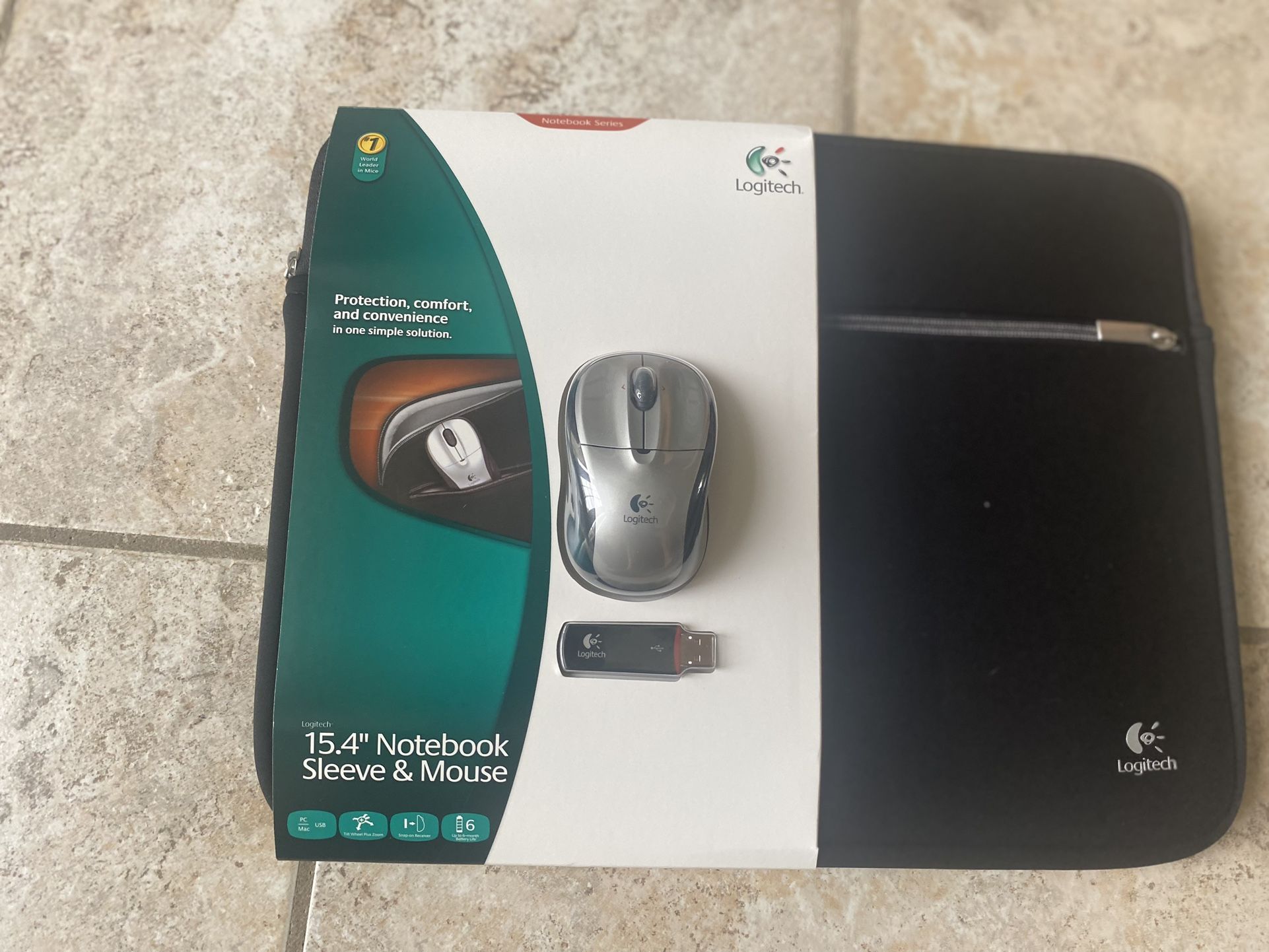 Back To School New Logitech Laptop Sleeve Case With Wireless Mouse Kit