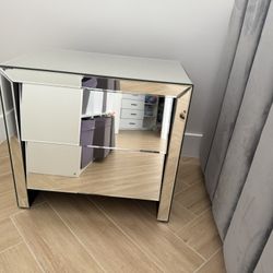 Mirrored Nightstand 