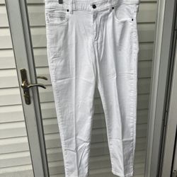 Michael Kors White Women Stright Leg Jeans Size 14 