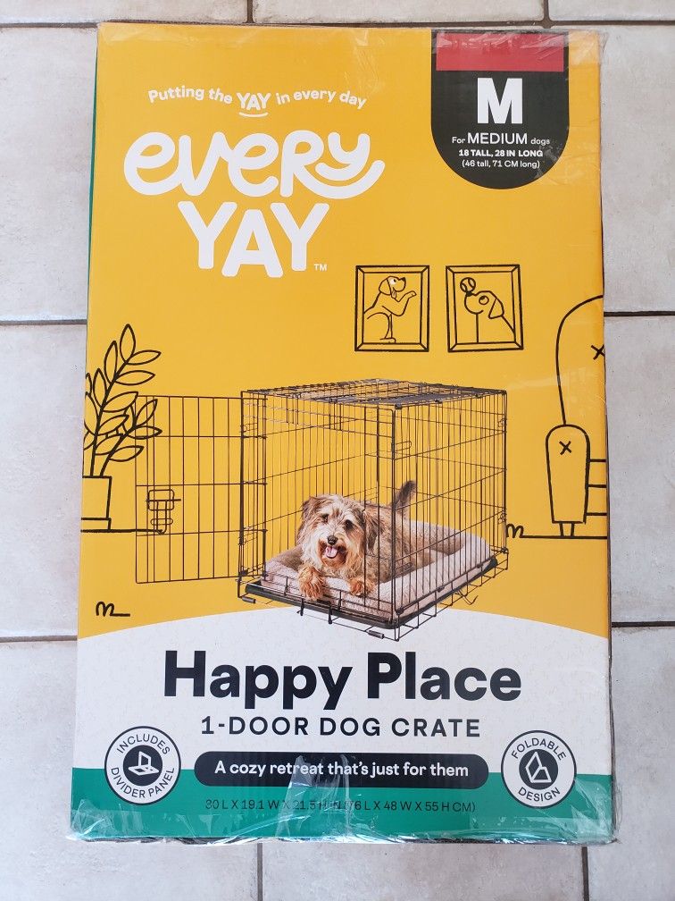 Dog Cage- Dog Cage 1 Door Brand New Size 30" L X 19.1"W X 21.5"H