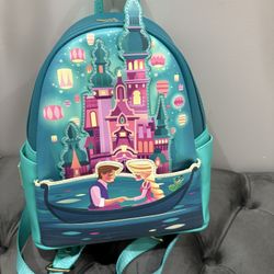 New Loungefly Disney Tangled Princess Castle MINI Backpack