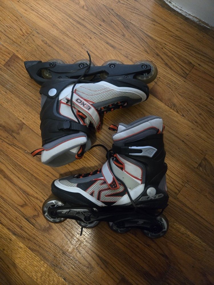 K2 EXO Inline Skates Black and Red Mens Size 10