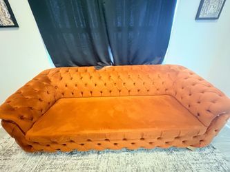 Orange 2 piece couch