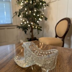 Vintage glass shoe