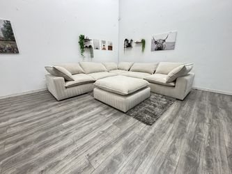 Cream Sectional Cloud Couch - Free Delivery