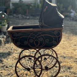 23” Vintage Doll Stroller/Gothic Doll Stroller/ Carriage Buggy