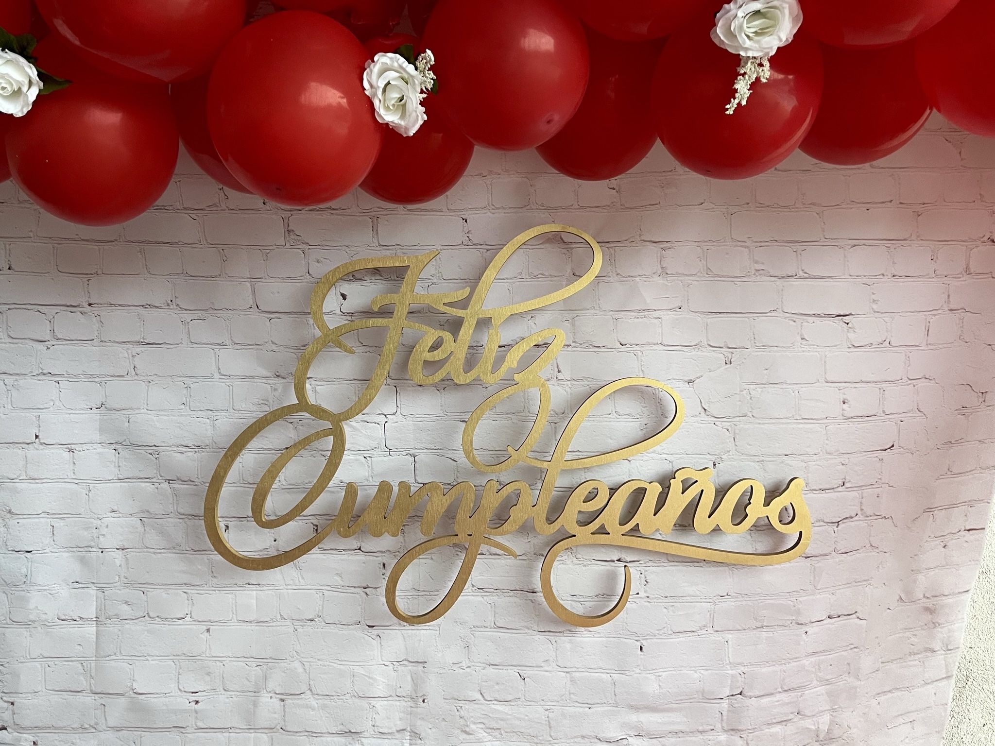Feliz Cumpleaños Happy Birthday Wooden Backdrop Decor Decoration Event 