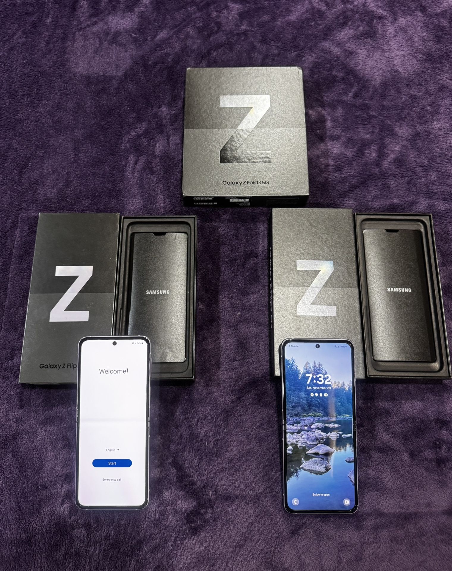 Samsung Z Fold 3 + Z Flip 3 + Z Flip 3