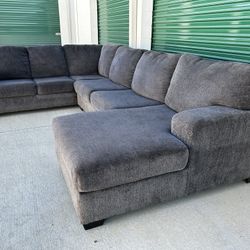 FREE DELIVERY | Grey U Sectional Sofa 