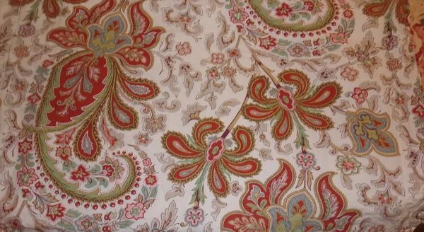 Pottery Barn Charlie Paisley Palampore Red Green Pink Blue Green