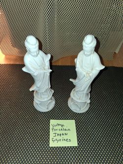 Two vintage porcelain figurines one set from Japan one set from Copenhagen. Excellent condition! All sales final.