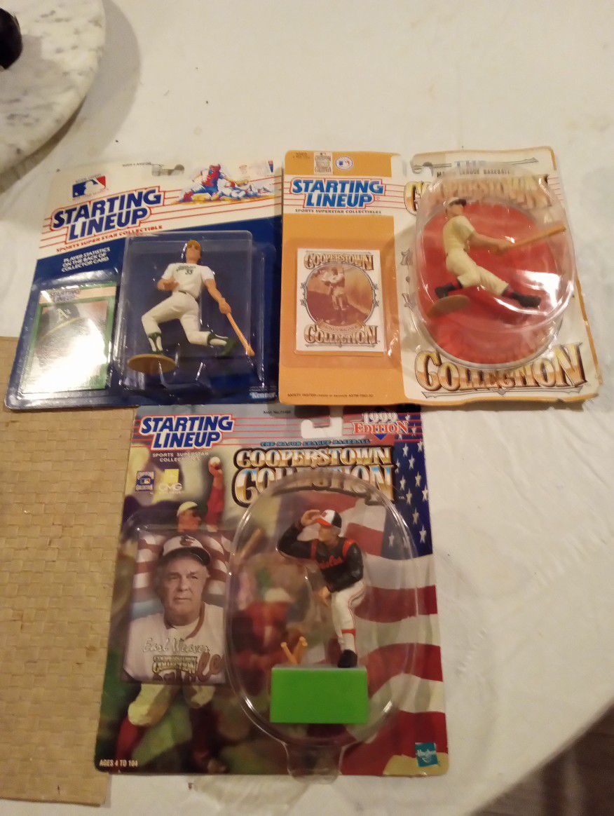 Three MLB Starting Lineup Action Figures