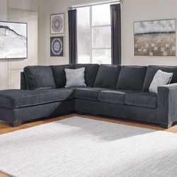 Sectional sofa with chaise. Dark gray.  2-piece. Ashley