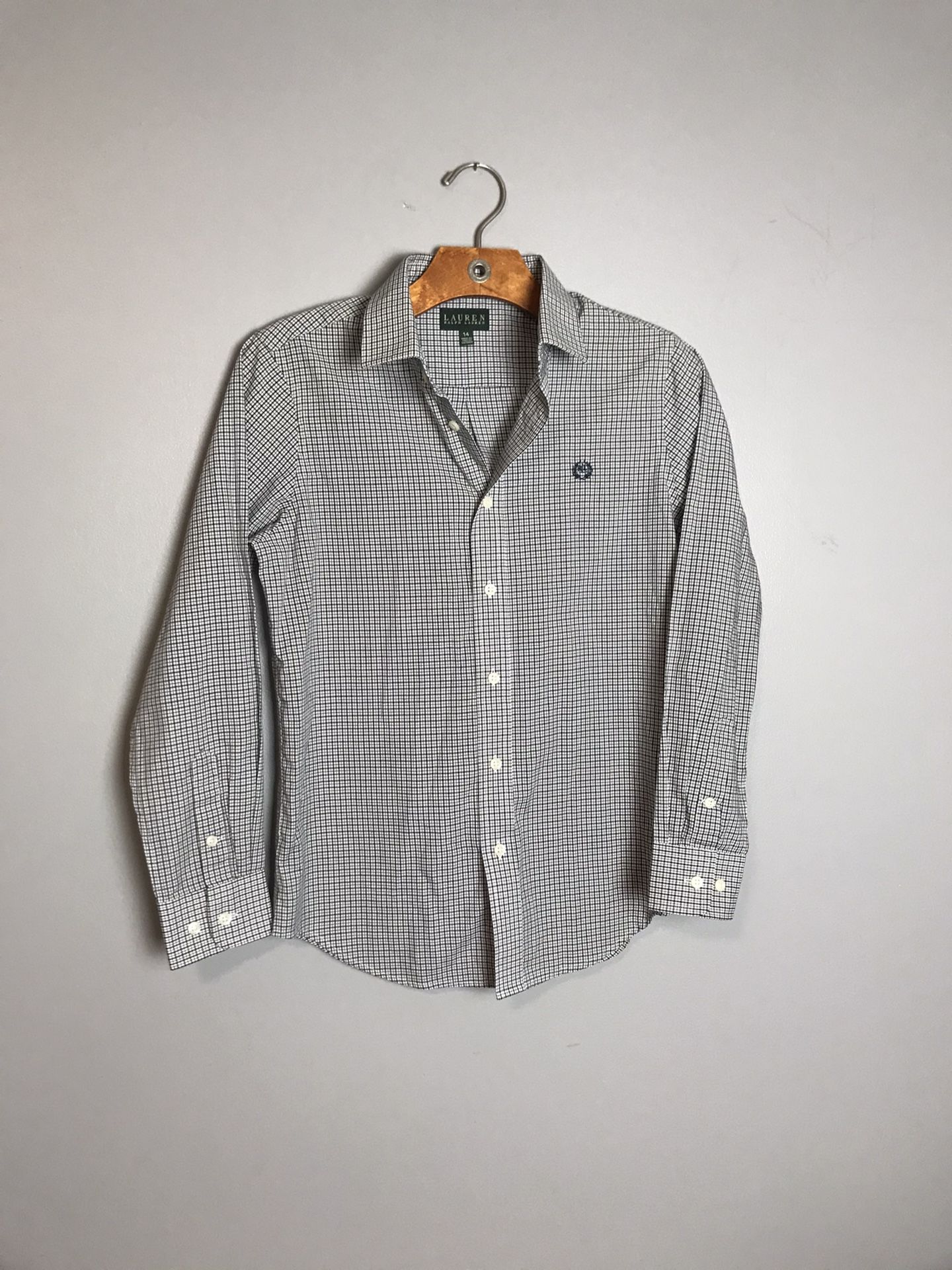 Mens Ralph Lauren Polo Long Sleeve Button Down Shirt ClassicFit Blue Size 14 1/2 Pre-owned gently used