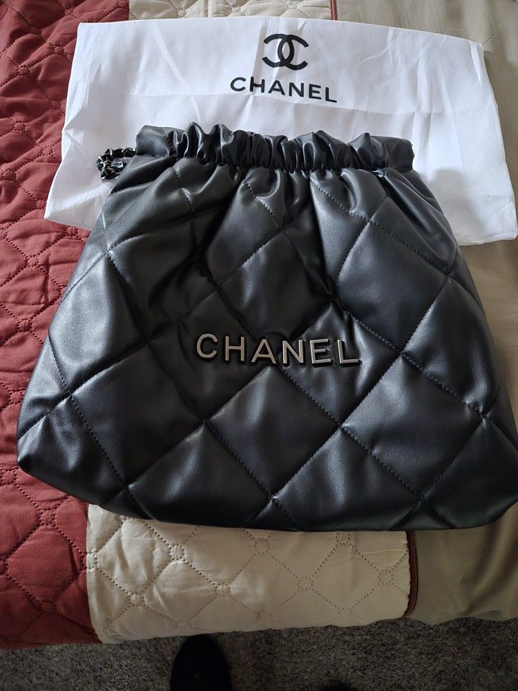 Black Quilted Lambskin Handbag