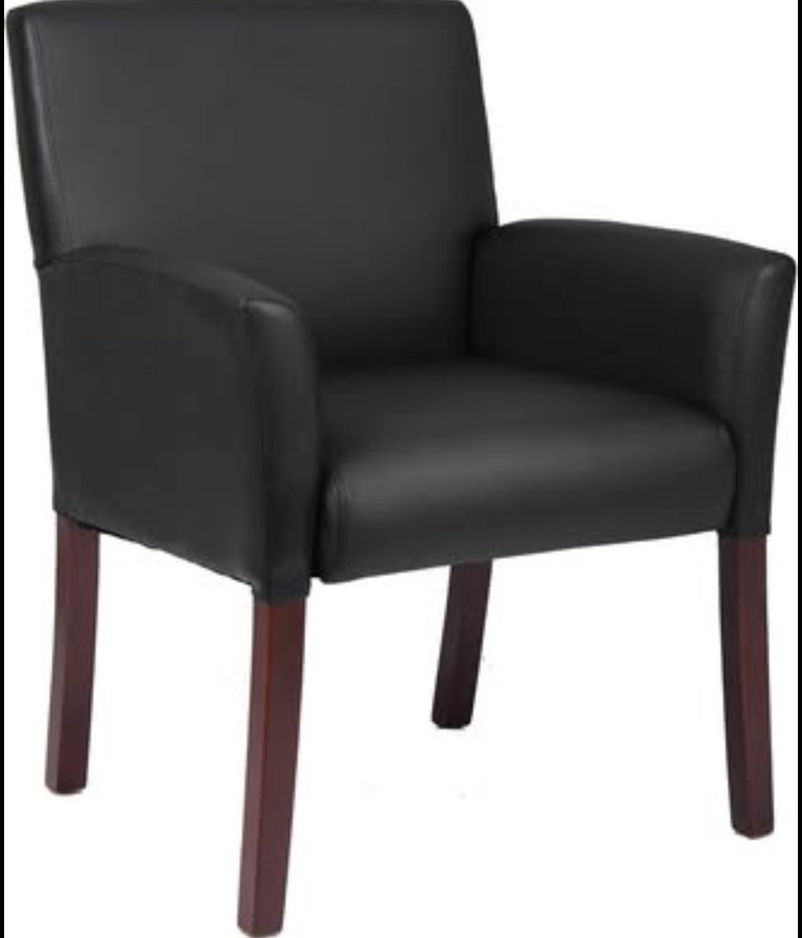 BOSS Armchair: Black, Mahogany
