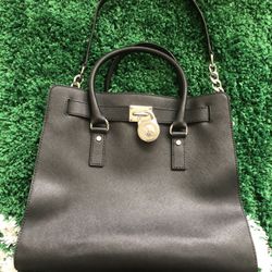 MK Large Tote Bag w/ Chain - Black w/ Dust Bag