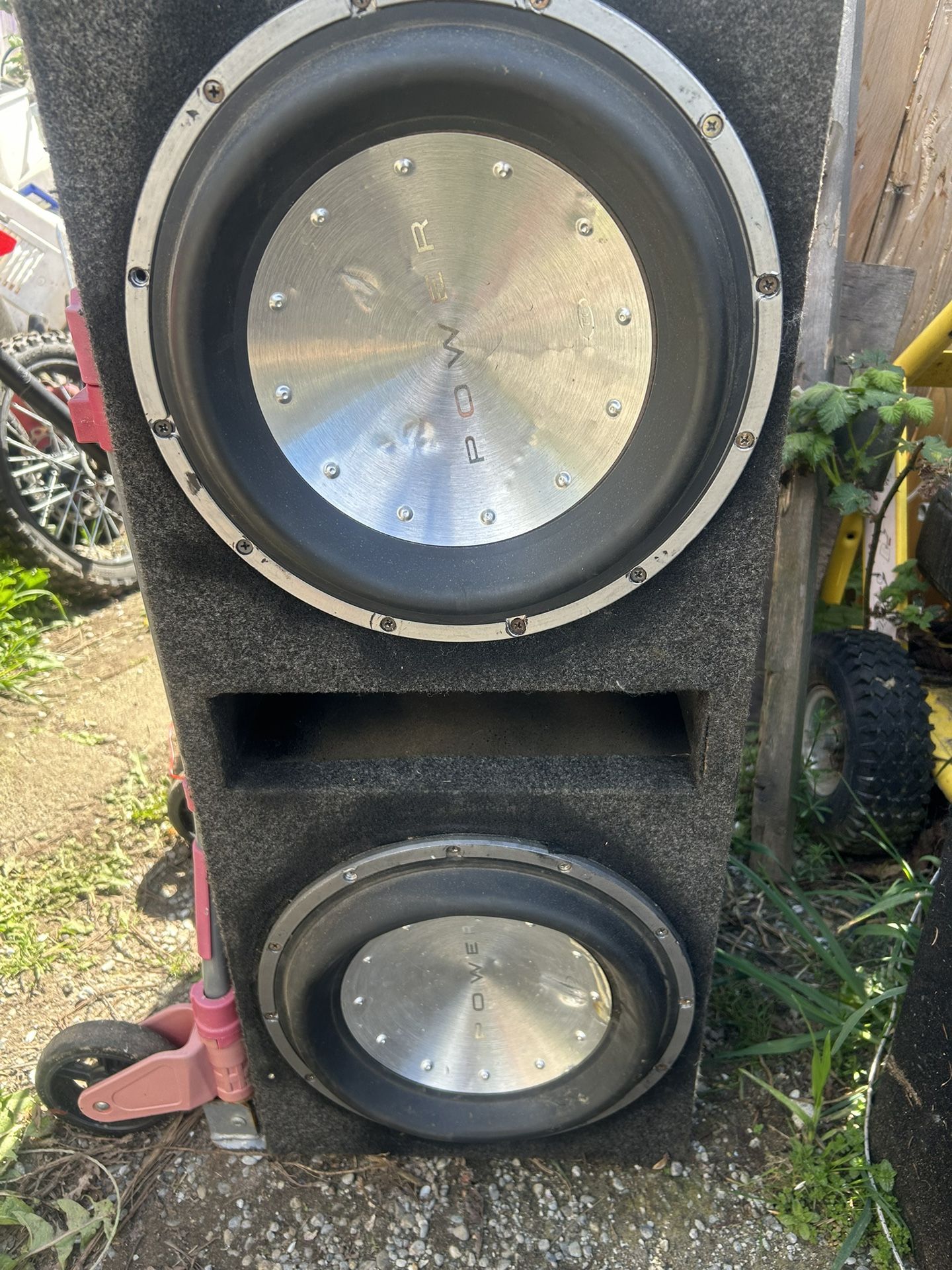 2 12” Rockford Fosgate T1 Subs In Ported Box With Memphis 2000 Watt Amplifier 