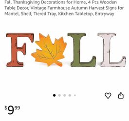 Fall Tabletop Accent Decor 🍂🍁