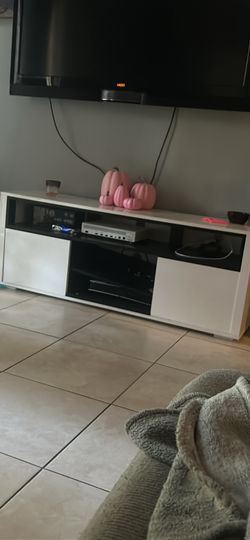 Entertainment Center With LED Lights