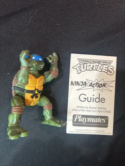 1993 TMNT Ninja Action Leonardo + Guide Booklet