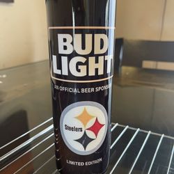 Custom Made Steelers bud Light Tumbler