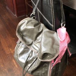 Backpack Juicy Couture backpack gray pink bow