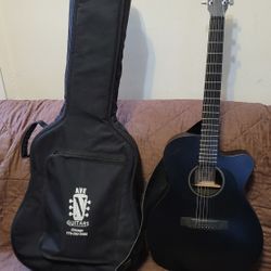 MARTIN CUSTOM X SERIES ACOUSTIC ELECTRIC GUITAR MADE IN MEXICO IN SATIN BLACK COLOR. 